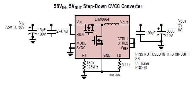 Analog Devices Inc. LTM8064 CVCC Step-Down μModule® Regulators