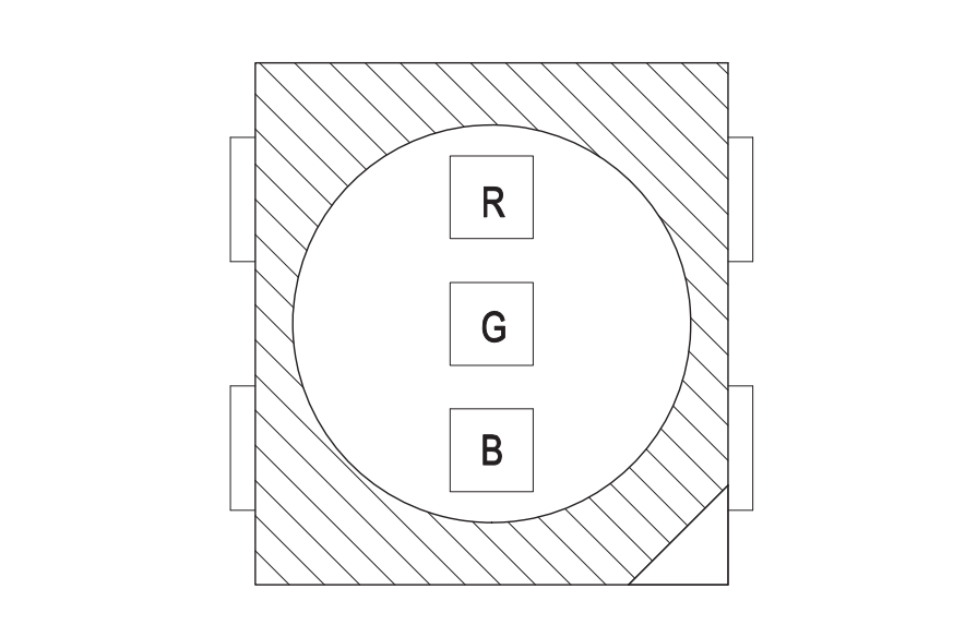 Block Diagram - Broadcom ASMB-LTxx 2121 Tricolor PLCC-4 LEDs