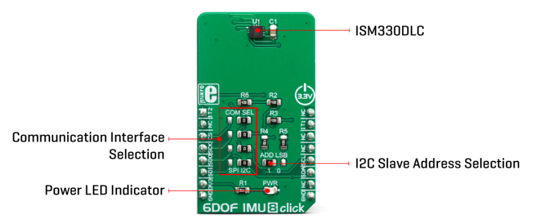 Mikroe MIKROE-3447 6DOF IMU 8 Click