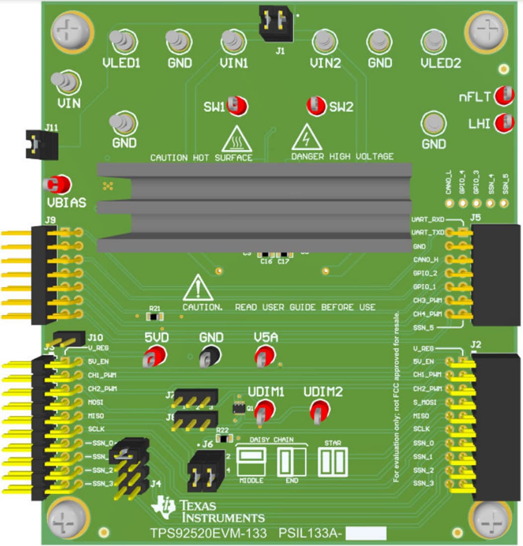 Mechanical Drawing - Texas Instruments TPS92520EVM-133 Converter Evaluation Module