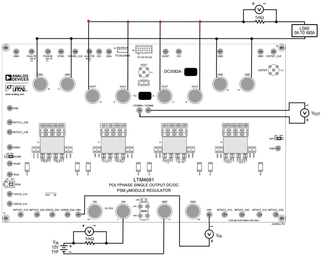 Mechanical Drawing - Analog Devices Inc. DC3082A-C Demo Circuit for LTM4681 Mechanical Drawing - Analog Devices Inc. DC3082A-C Demo Circuit for LTM4681