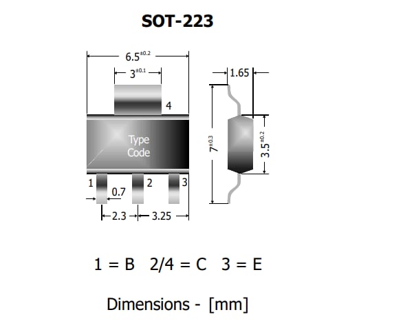 Mechanical Drawing - Diotec Semiconductor DI2579N High-Voltage Bipolar NPN Transistor