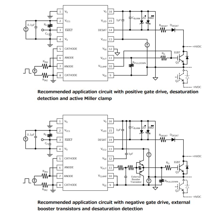 Application Circuit Diagram - Toshiba TLP5222 Gate Driver Photocoupler