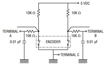 Application Circuit Diagram - Bourns PEC06 6mm Incremental Micro Encoders