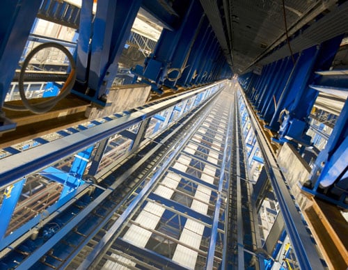 Production line with sensors