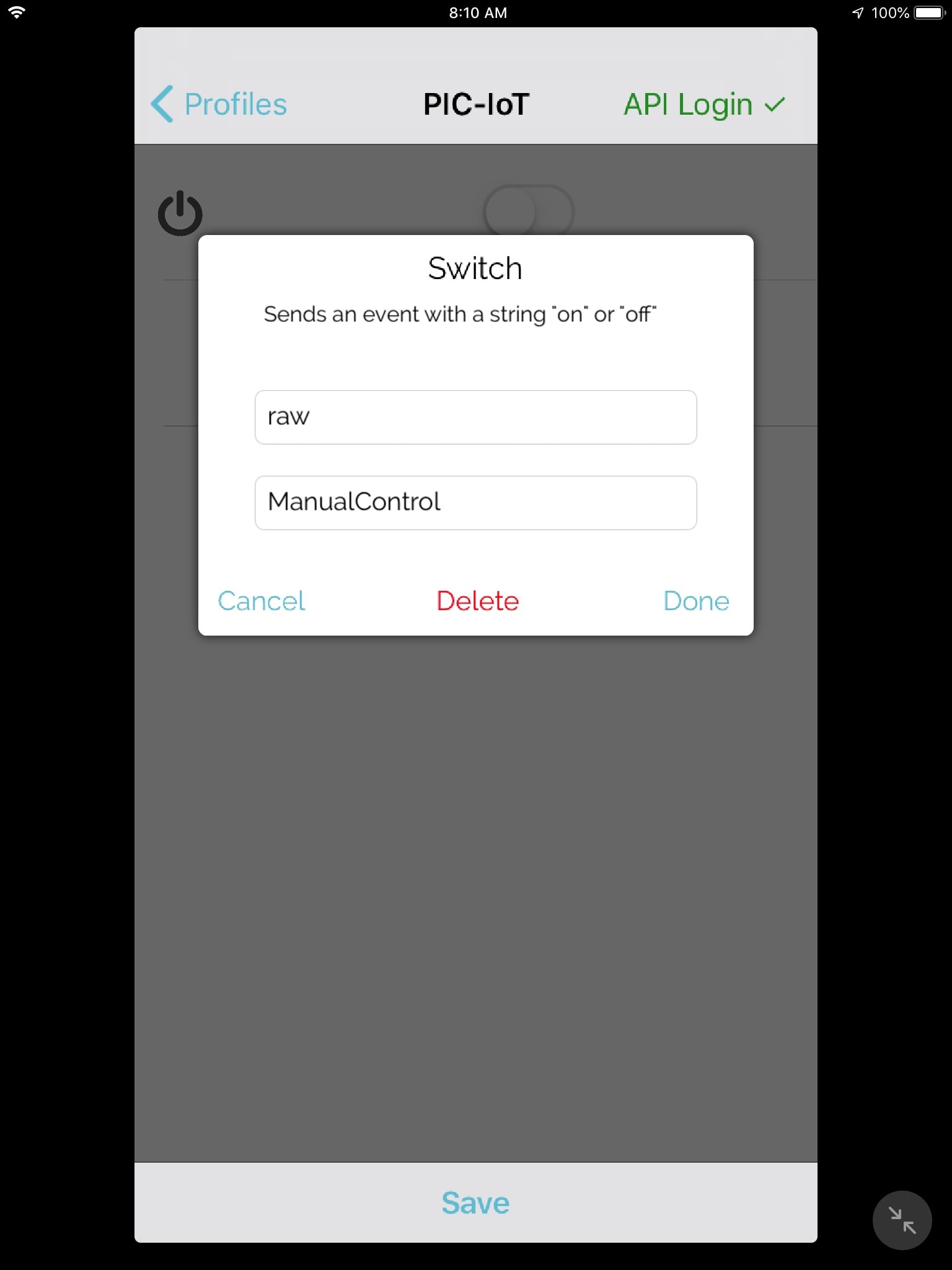 Medium One App, Widget configuration screen