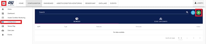 ST Dashboard Configuration
