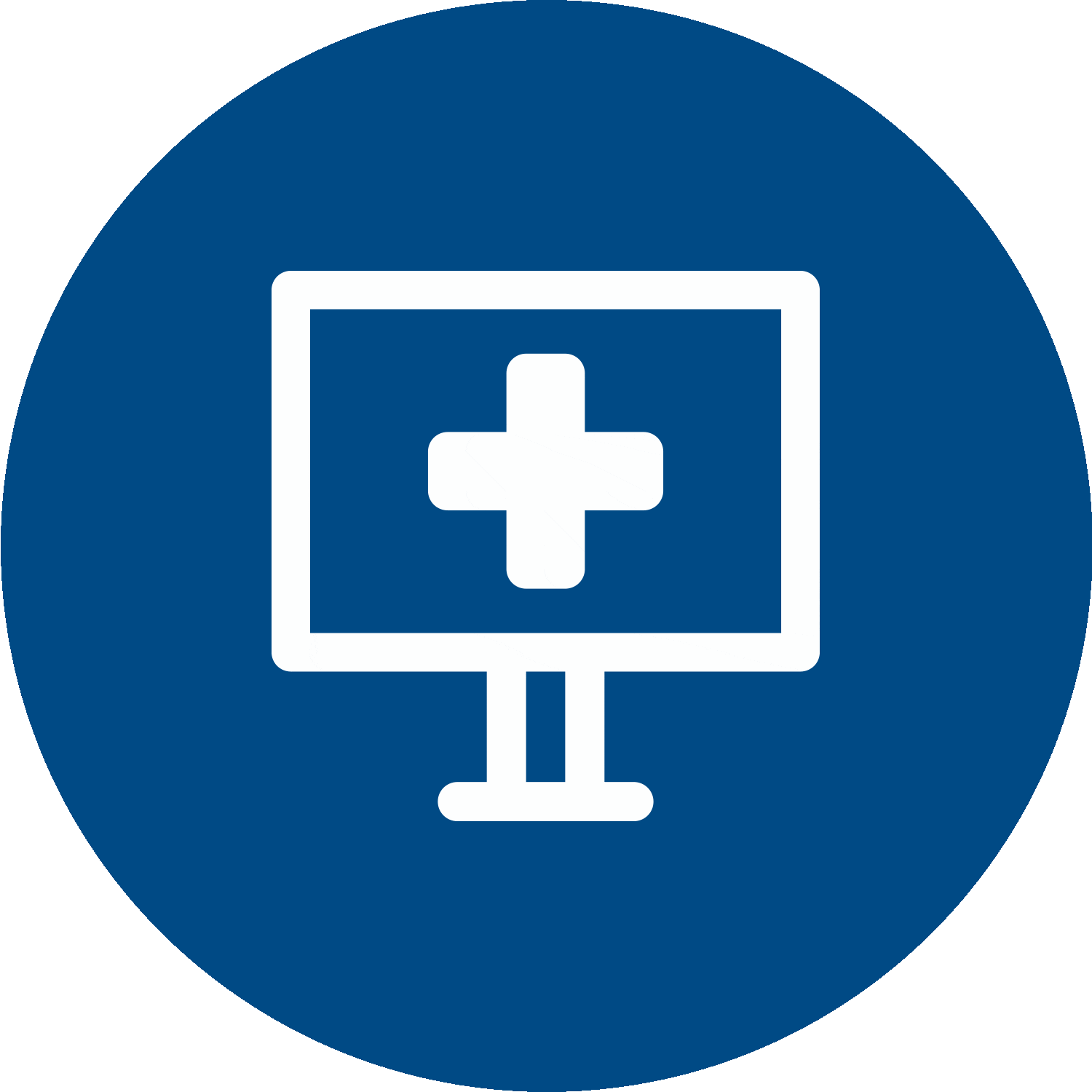 animation of digital signage with medical icon