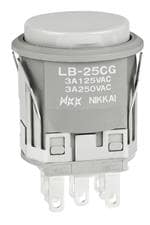 Imagen ampliada de NKK Switches LB25CGW01-H